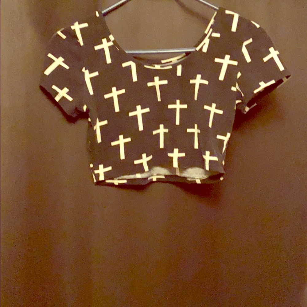 Crop top gothic shirt